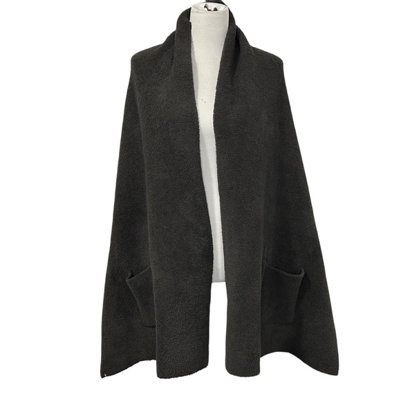 Barefoot Dreams Cozychic Womens Blanket Wrap One Size Carbon Gray - Picture 4 of 13